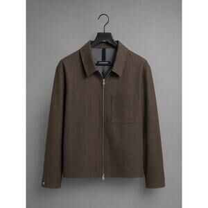 J. Lindeberg Brown Julius Flannel Overshirt Size L